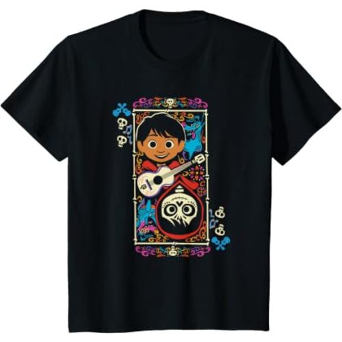 Disney Pixar Coco Miguel Two Faces Day of The Dead Big Frame T-Shirt