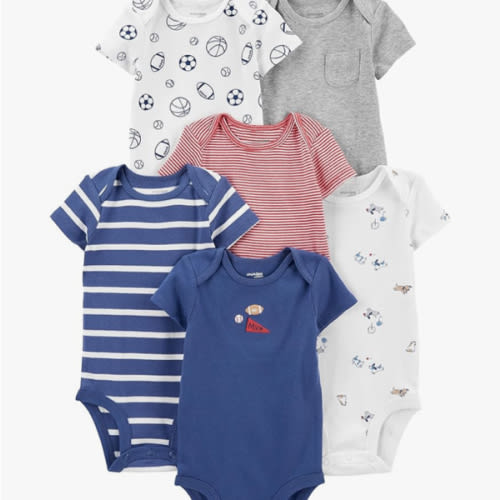Simple Joys by Carter's Baby Boys' 6-Pack Short-Sleeve Bodysuit