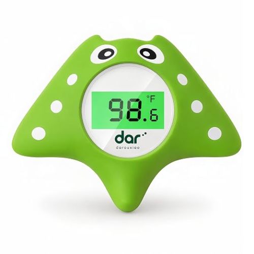 Baby Bath Thermometer, Floating Digital Water Thermometer with 3-Color Backlit Temperature Alert, BPA-Free Waterproof Bath Toy, Accurate LCD Display for Infant, Toddler, Kids & Pets