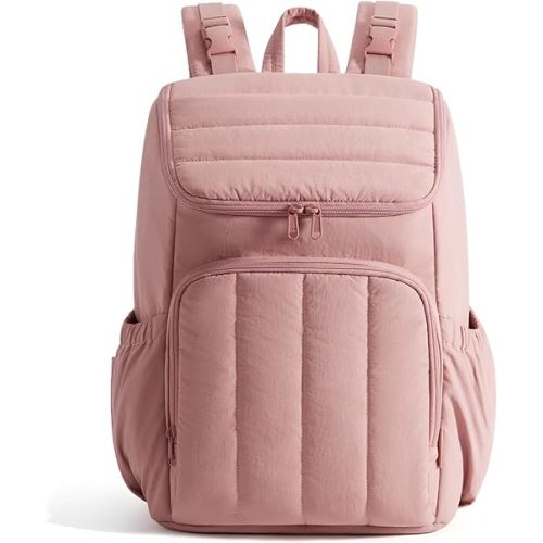 BAGSMART Diaper Bag Backpack, Large Baby Diaper Bag, Quilted Puffy Baby Bag for Mom with Quick-access Insulated Pockets, Lightweight Versatile Travel Backpack