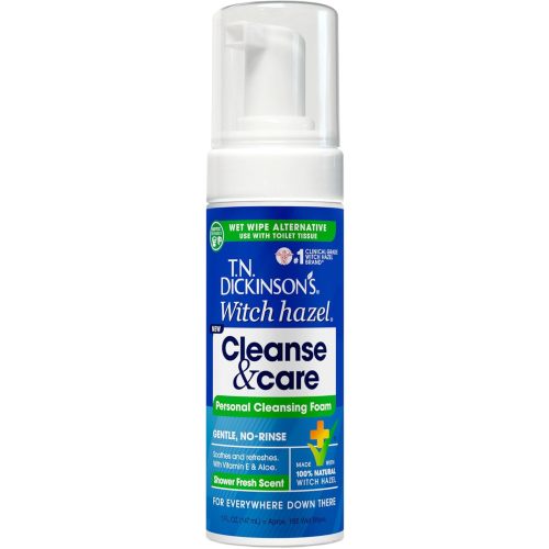 T.N. Dickinson's Cleanse & Care Toilet Paper Foam | Shower Fresh | 5 Fl Oz