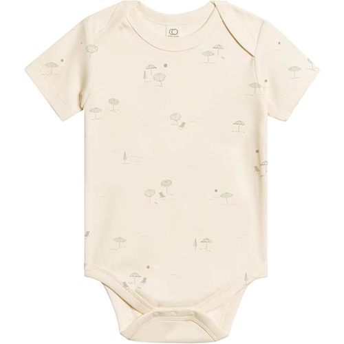 Colored Organics Unisex Newborn 100% Organic Cotton Bodysuit - Short Sleeve Infant One Piece - Baby Boy and Girl Clothing