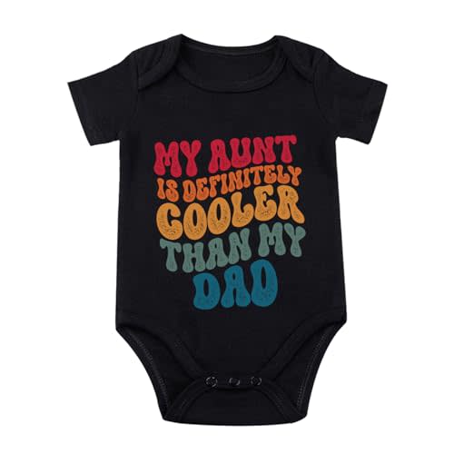 listery Aunt Cool Than Dad Baby Boy Clothes infant Unisex Funny Baby Girl Baby Bodysuit 0-12 months