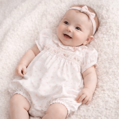 Baby Girl Smocked Bubble - Juliette's Classics - Peruvian Pima Cotton – Magnolia Baby