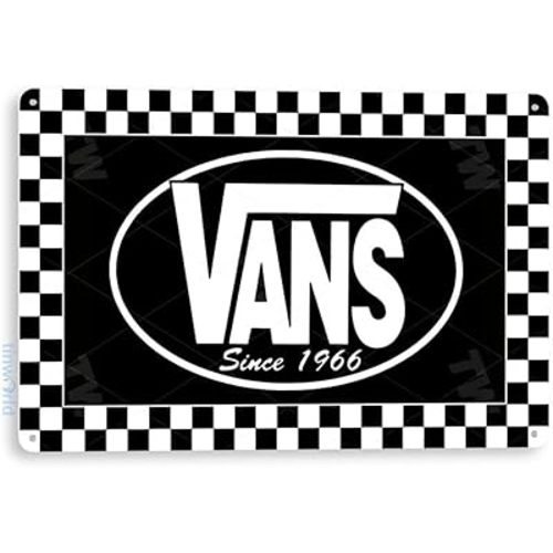 Tinworld Tin Sign: Vans Skateboard Metal Décor D011