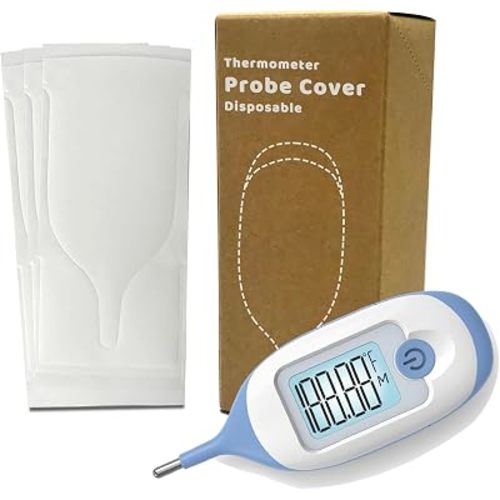 Disposable Cover for Rectal Thermometers - Special for Large Display & Short Probe Baby/Pet Rectal Thermometers (Covers -30 pcs + 1xThermometer)