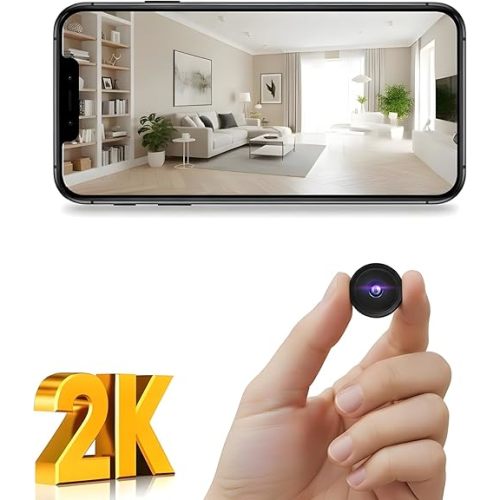 Hidden Camera,2K Wireless Indoor Spy Camera,Nanny Cam Hidden Camera,Mini Camera with Night Vision & Motion Detection,Camaras Espias Ocultas for Pet/Baby/Nanny