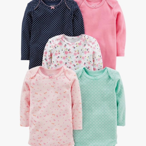 Simple Joys by Carter's Baby Girls 5-pack Long-sleeve Bodysuit
