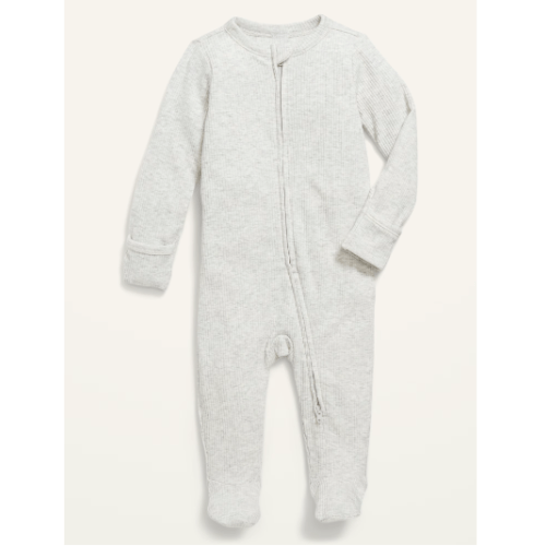 2-Way-Zip Sleep & Play Ribbed Footed One-Piece for Baby