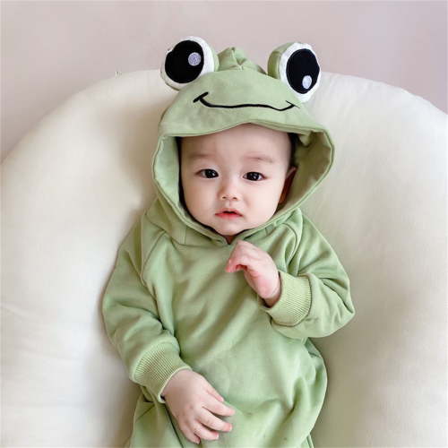 Cathalem Neutral Baby Boy Clothes Baby Cute Animal Jumpsuit 3D Pajamas Long Sleeve Hooded Summer Baby Clothes Childrenscostume Green 6-12 Months