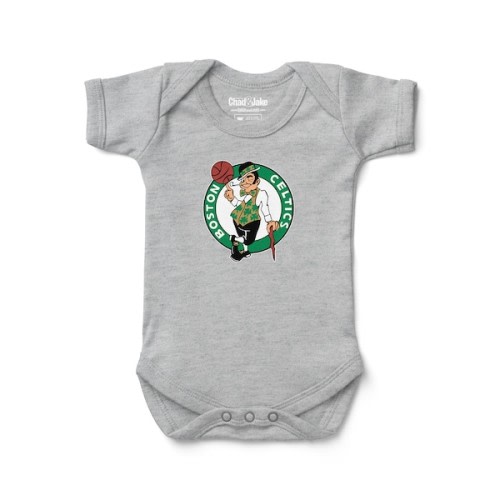 Boston Celtics Chad & Jake Newborn & Infant Primary Logo Bodysuit - Heather Gray