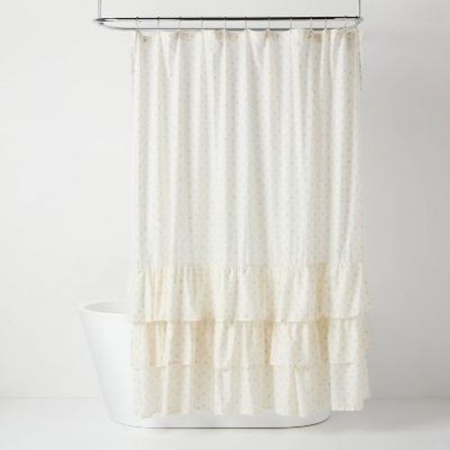 Floral Tiered Ruffle Kids' Shower Curtain - Pillowfort™
