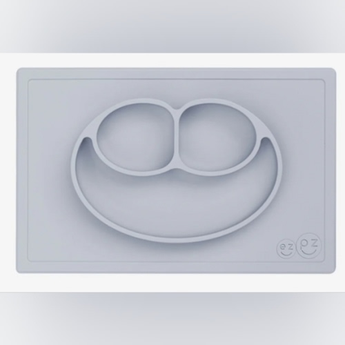 ezpz Happy Mat Suctioning Plate -  Placemat in One Grey