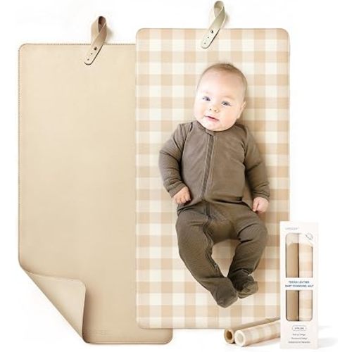 Thickened Baby Changing Pad 2 Pack, Portable Travel Mat with Roll-up Design