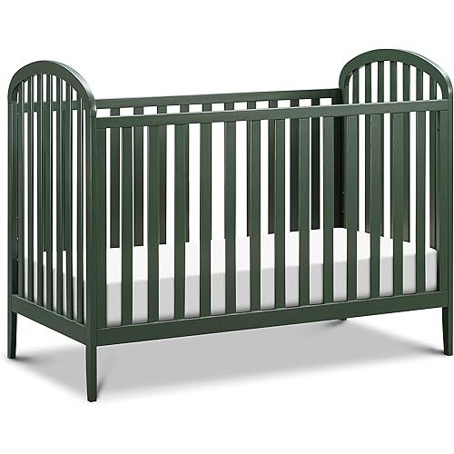 daVinci Beau 3-in-1 Baby Crib Convertible to Toddler Bed, Daybed - Durable & Easy to Assemble - GREENGUARD Gold Certified - 4 Adjustable Mattress Heights, Conversion Kit Sold Separately - Forest Green