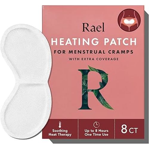Rael Herbal Heating Patches - Ultra Thin Design, Large Size for Extra Coverage, All Skin Types (8 Count)
