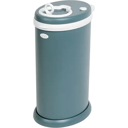 Ubbi Stainless Steel Diaper Pail, Odor Locking, No Special Bag Required, Award-Winning, Registry Must-Have, Open Water