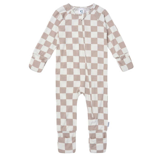 Baby & Toddler Neutral Taupe Check Snug Fit Footless Pajamas – Gerber Childrenswear