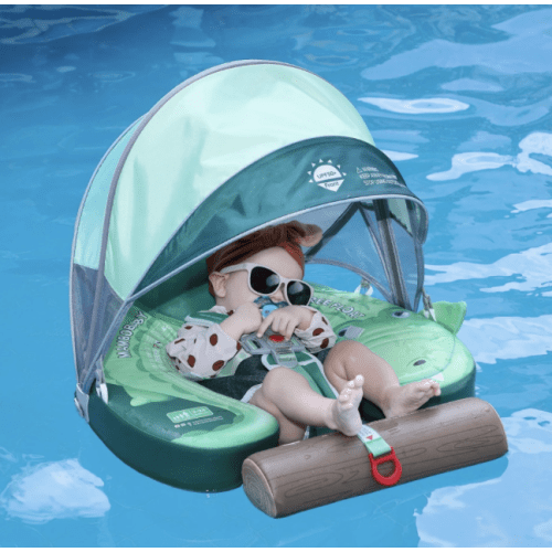 Mambobaby Pool Float with Canopy and Tail (Crocodile)
