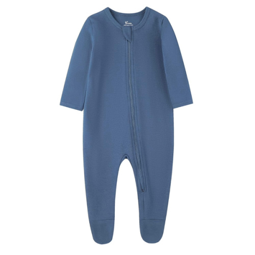 O2 BABY Baby Boys Girls Organic Cotton Zip-Front Sleeper Pajamas, Footed Sleep 'n Play
