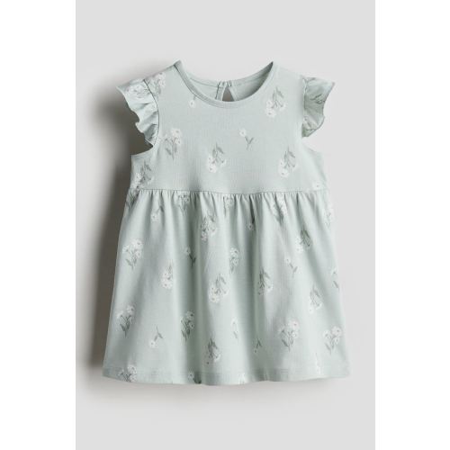 Ruffle-trimmed Jersey Dress