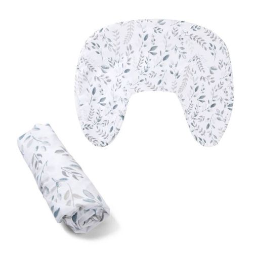 Boppy Nursing Pillow Cover - Gray Beige Leaves