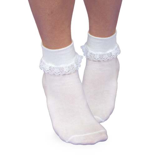 Smooth Toe Simplicity Lace Turn Cuff Socks | Jefferies Socks – Tiny Town Inc