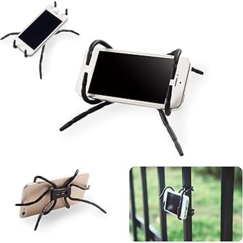 2Pack Phone Holder Universal Multi-Function Flexible Grip Holder Phone Car Holder Mount Stand for Smartphone (Black)