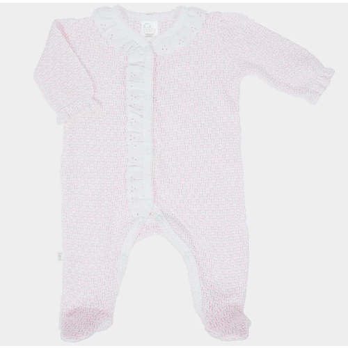 Pink Footie with Eyelet Trim by Paty