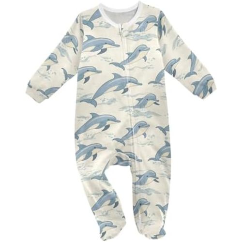vvfelixl Funny Cows Milk Baby Sleepers For Girl Boys Newborn Baby Play One-Piece Footies For 0-24 Months