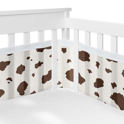 Sweet Jojo Designs + BreathableBaby Wild West Cowboy Off White Brown Breathable Mesh Crib Liner Pad