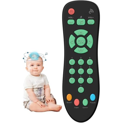 Baby TV Remote Control Toy with Light and Sounds, Kids Musical Early Education Learning Realistic Toddler Remote Toys for Preschool Infant Toddlers Boys Girls Child 6M+