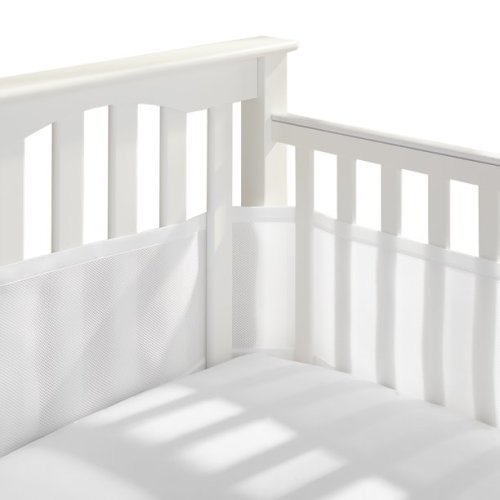 BreathableBaby Classic Breathable Baby Mesh Crib Liner, Anti-Bumper, Non-Padded – White