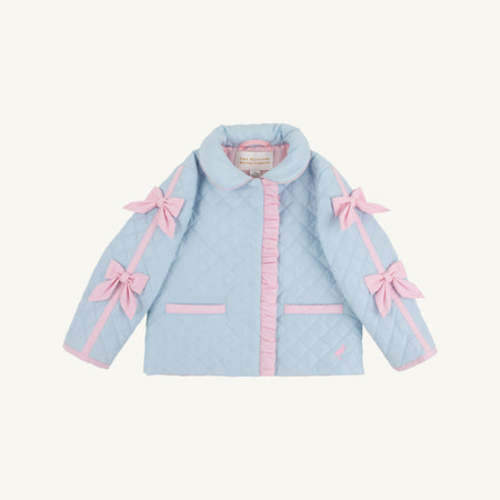 Julie Anne Jacket - Buckhead Blue with Palm Beach Pink Trim & Bows