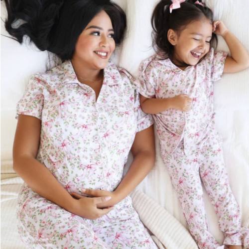 Women's Two Piece Flare Lounge Set | Bows in Bloom