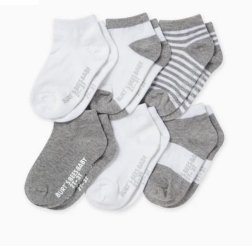 Solid & Stripes Organic Cotton Baby Ankle Socks 6 Pack