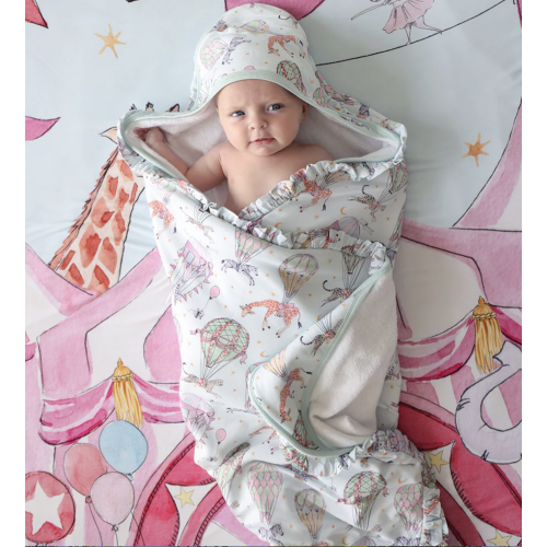 Ruffled Hooded Towel