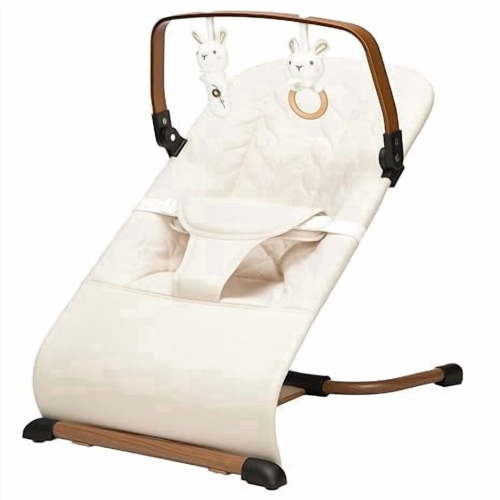 PRVAETU, Baby Bouncer, 3-in-1 Sit, Play and Relax, Foldable, Beige