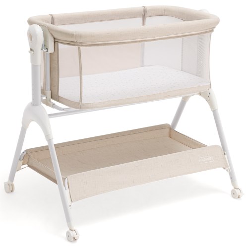 HARPPA 3-in-1 Cuddly Rocking Bassinet, Bedside Crib Sleeper for Baby with Breathable Mesh, 5 Adjustable Heights, Large Storage & Water-Resist Pad, Safe Sleep Bed, Baby Items, Newborn Baby - TikTok Shop