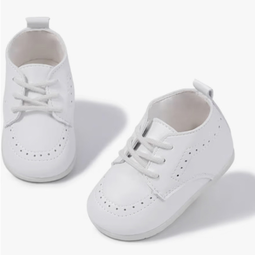 Meckior Infant Baby Boys Girls Classic PU Leather Wedding Loafers Brogue Toddler Oxford Dress Shoes First Steps Walking Flat Lazy Crib Shoe