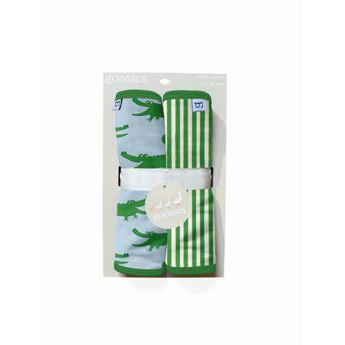 Burp Cloth Set - Blue Alligators