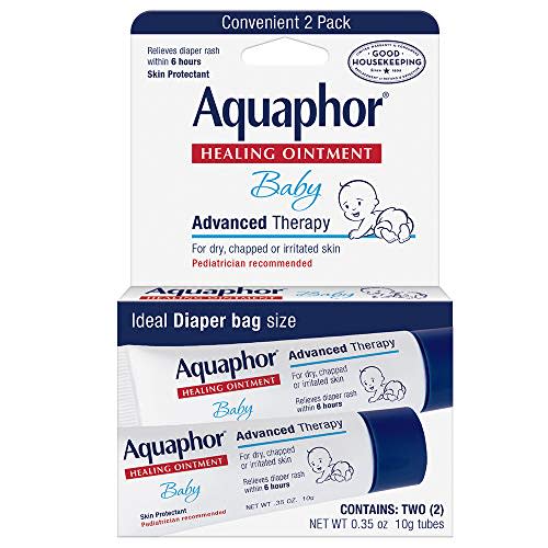 Aquaphor Baby Healing Ointment To-Go Pack - Advanced Therapy for Chapped Cheeks and Diaper Rash - Two .35 oz. Tubes