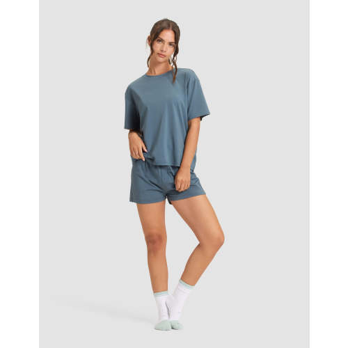 Women's First Layer Pajama Short Sleeve Tee & Boxer Short Set