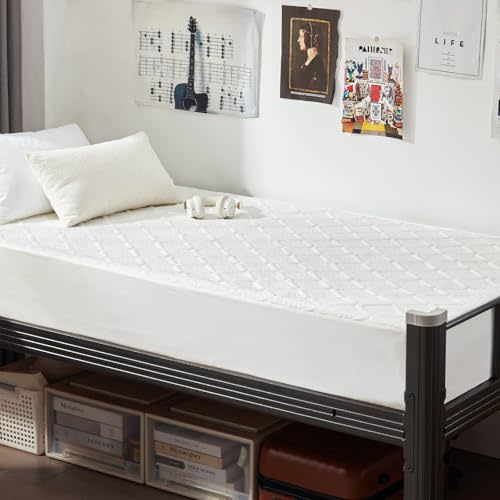 UNILIBRA Twin XL Size Waterproof Mattress Protector, 3D Air Rayon Made from Bamboo Cooling Mattress Cover, Breathable Deep Pocket Mattress Pad Fits to 8''-21'' White