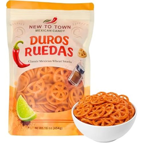 Duros Ruedas 8 oz, Duros Mexican Wheat Snacks, Chicharrones de Harina, Wheat Wheels for Frying, Fritura de Rueda, Mexican Snacks, Duros Pasta by New to Town