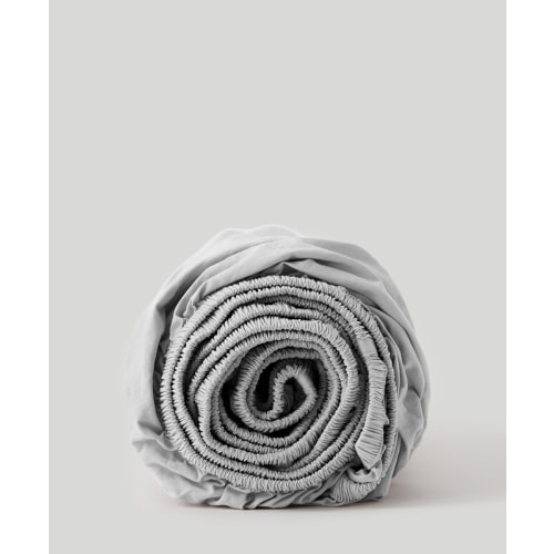 Home Organic Cool-air Percale Fitted Sheet color "Lunar" | Size Twin
