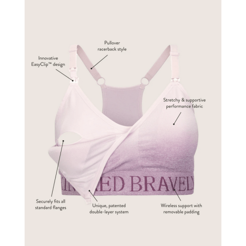 Hands-Free Pumping & Nursing Sports Bra - Black - BM