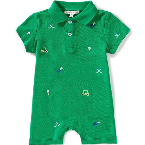 Adventurewear 360 Baby Boys Golf Print Short Sleeve Polo Shortall