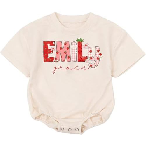Personalized Bubble Romper, Custom Name Baby Outfit, Sweatshirt Bodysuit Romper, First Birthday, Half Birthday Baby