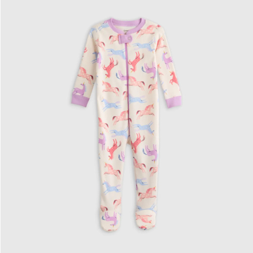 100% Organic Cotton Footie Pajama in Unicorn